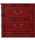 Cómoda XXL bambú rojo patinado tiradores dorados estilo oriental 6