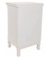 Mesita de noche blanca y beige con relieve de estilo romántico 3