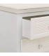 Mesita de noche blanca y beige con relieve de estilo romántico 4