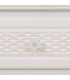 Mesita de noche blanca y beige con relieve de estilo romántico 5