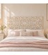 Cabecero 150 étnico en madera MDF tallada blanco rozado decorativo Mdmhogar