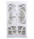 Vitrina colonial de madera blanco rozado con detalles dorados1