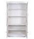 Vitrina colonial de madera blanco rozado con detalles dorados2