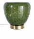 Lámpara alta de cristal verde oliva con pantalla blanca contemporánea 4