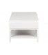 Mesa de centro blanca con cajones y tiradores dorados contemporánea 3