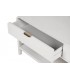 Mesa de centro blanca con cajones y tiradores dorados contemporánea 5