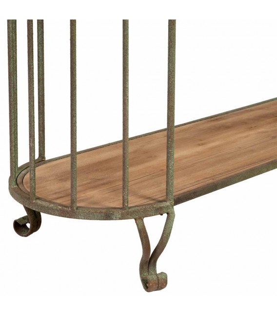Estantería grande de madera y hierro envejecido rústico vintage 5