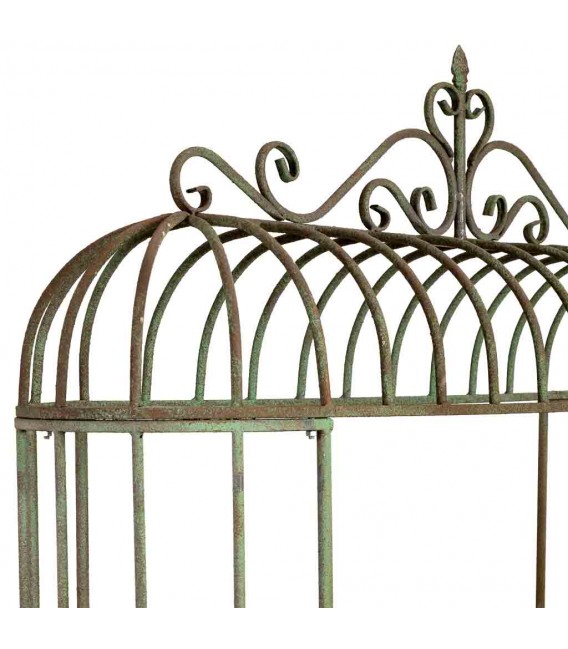 ESTANTERIA GRANDE 120 X 42 X 205 ATANICO METAL OXIDO VERDE MANDERA NATURAL