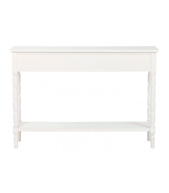 Consola de entrada madera blanca con 3 cajones estilo clásico 4