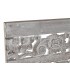 Cabecero mural tallado gris estilo boho, ideal para cama o pared.2