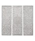 Cabecero mural tallado gris estilo boho, ideal para cama o pared.1