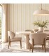 Papel pintado de rayas blanco roto beige y gris aspecto textil Mdmhogar