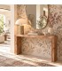 Consola de entrada madera maciza de acacia natural estilo boho Mdmhogar