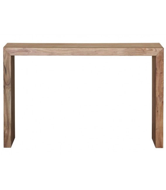 Consola de entrada madera maciza de acacia natural estilo boho 1
