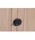 Vitrina de madera maciza de acacia natural y metal negro 3