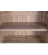 Vitrina de madera maciza de acacia natural y metal negro 4