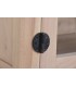 Vitrina de madera maciza de acacia natural y metal negro 5