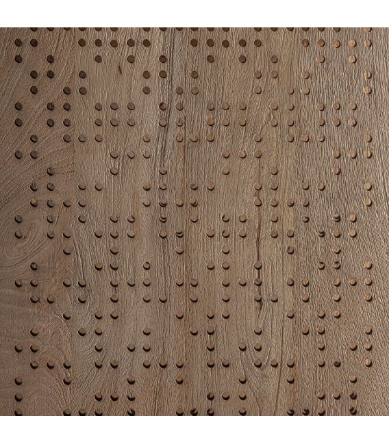 Estantería baja madera maciza de mango natural contemporánea 4