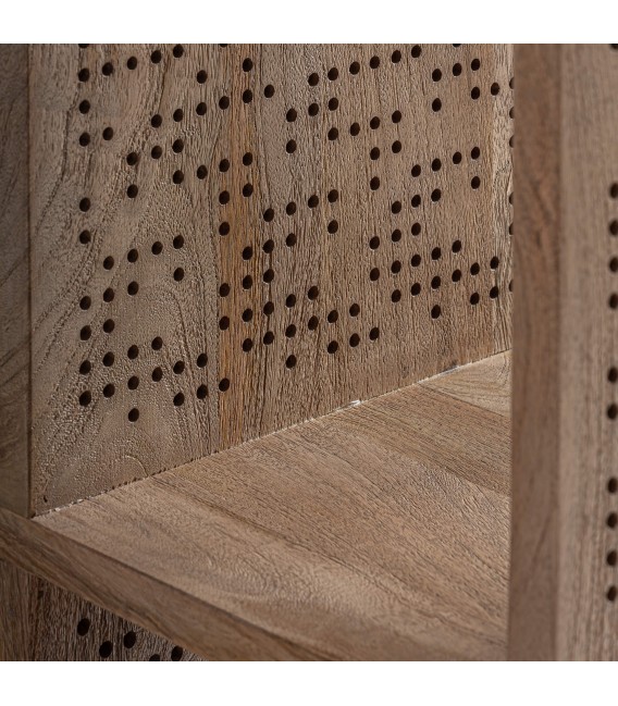 Estantería baja madera maciza de mango natural contemporánea 2