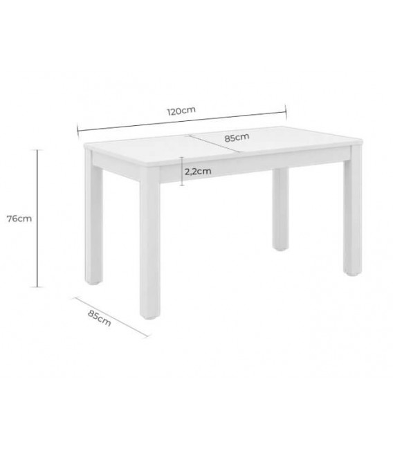Mesa comedor pequeña extensible roble natural contemporánea 2