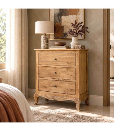 Sinfonier madera maciza de mindi natural estilo boho clásico Mdmhogar
