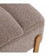 Banco pie de cama con baúl tapizado topo y madera natural estilo nórdico 3
