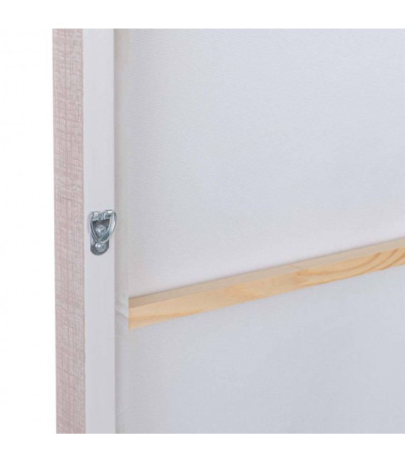 Cuadro vertical grande pintado a mano de caballo blanco y beige 6