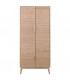 Armario ropero de madera natural con metal dorado estilo art déco 1