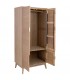 Armario ropero de madera natural con metal dorado estilo art déco 2