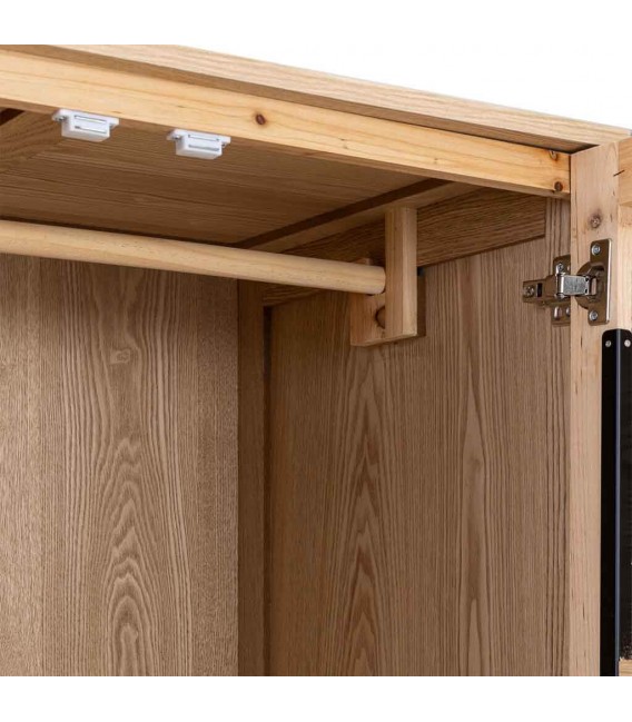 Armario ropero de madera natural con metal dorado estilo art déco 4