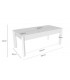 Mesa de centro rectangular elevable porcelánico travertino metal beige 5