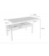 Mesa de centro rectangular elevable porcelánico travertino metal beige 6