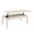 Mesa de centro rectangular elevable porcelánico travertino metal beige 1
