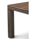 Mesa de comedor rectangular de madera de mango en nogal oscuro 2