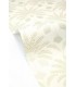 Rollo de papel pintado con hojas aguamarina y beige estilo art déco1
