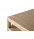 Mesa de centro cuadrada grande de madera maciza de mindi estilo boho 2