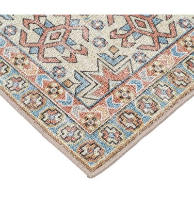 Alfombra rectangular grande oriental vintage beige multicolor
