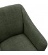 Butaca cómoda tapizada verde oliva y metal negro contemporánea 5