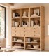 Estantería XXL madera maciza de olmo cajones natural estilo oriental Mdmhogar