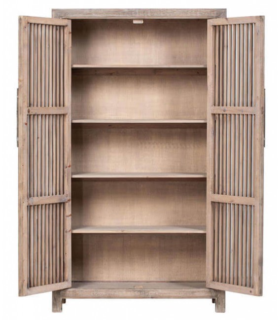 Armario alacena madera maciza de pino natural estilo boho 2