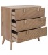Cómoda pequeña madera natural dorado estilo art decó 2