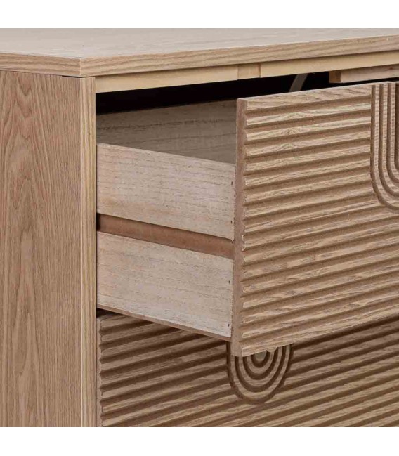 Cómoda pequeña madera natural dorado estilo art decó 4