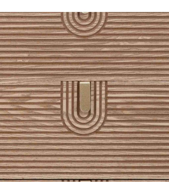 Cómoda pequeña madera natural dorado estilo art decó 5