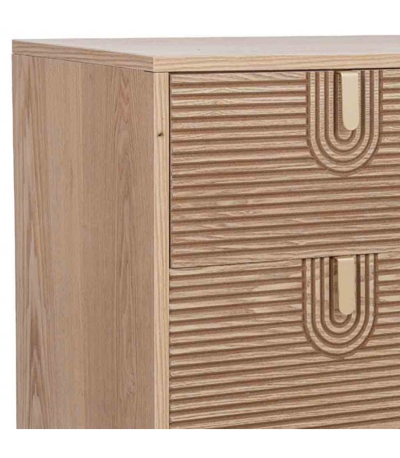 Cómoda pequeña madera natural dorado estilo art decó 3