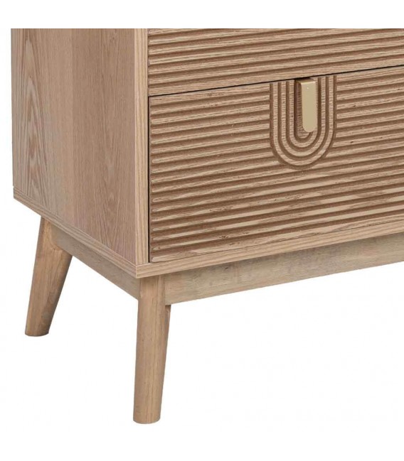 Cómoda pequeña madera natural dorado estilo art decó 6