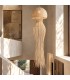 Lámpara de techo muy alta de ratán natural tipo medusa estilo boho Mdmhogar