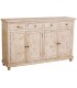 Aparador de madera maciza de mango beige decapado estilo boho 1