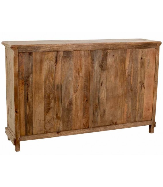 Aparador de madera maciza de mango beige decapado estilo boho 4
