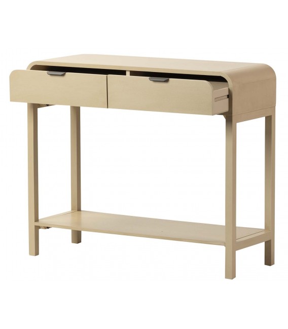 Consola de entrada de madera beige claro estilo contemporáneo 2