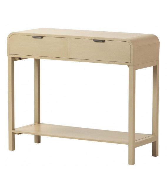 Consola de entrada de madera beige claro estilo contemporáneo